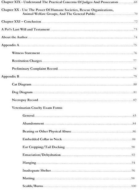 Get The Edge In Fighting Animal Cruelty - Table of Contents - 2